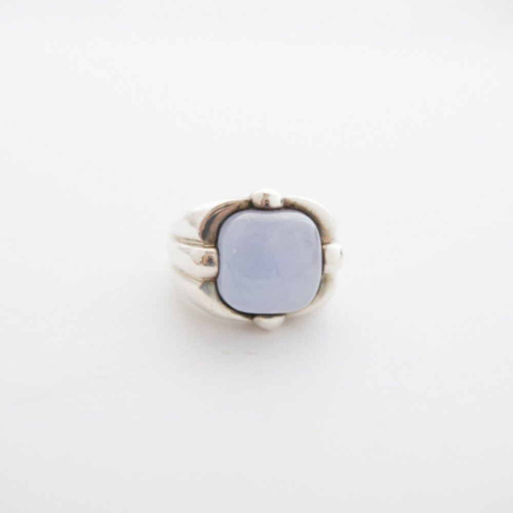 💍🍭🌸 - Sterling Blue Chalcedony Ring